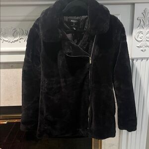 Ashley By 26 International Women's Dark Faux Fur Jacket